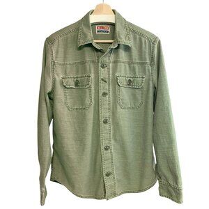All-Son Urban Outfitters Men's Button-Down Utility Shirt Jacket Olive Sz S